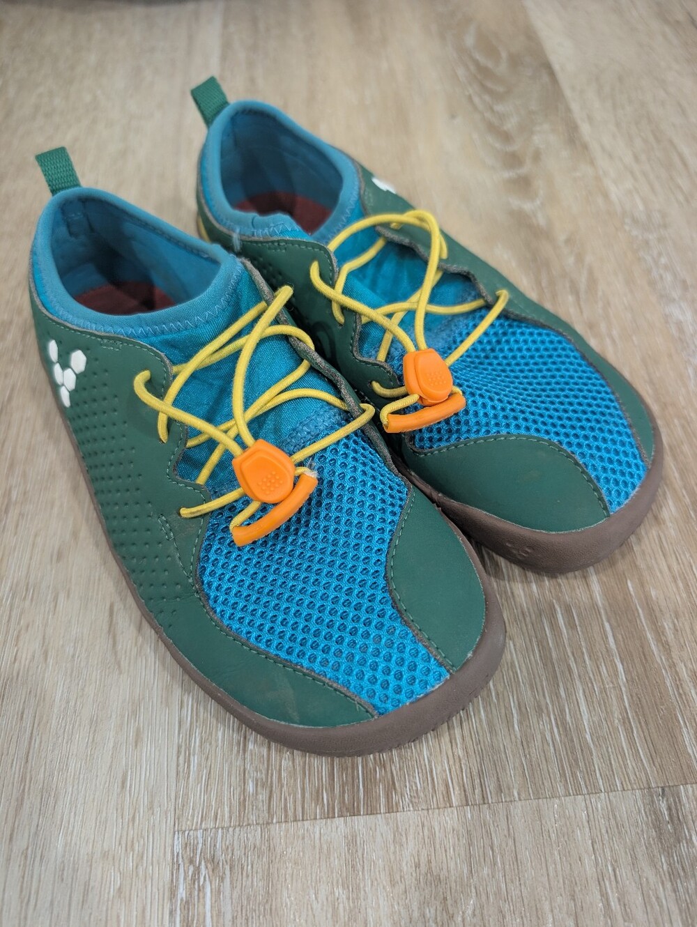 Vivo Barefoot Kids Sneakers in Teal, Green, Yellow & Orange